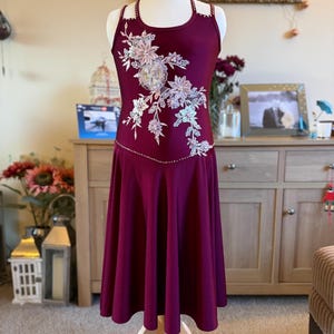 burgundy lyrical dress Move Dance Pandora Asymmetric Lyrical Dress - Burgundy