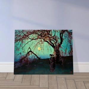 Kumoi Cherry Trees, Zen Canvas, Japanese Wall Art, Gift