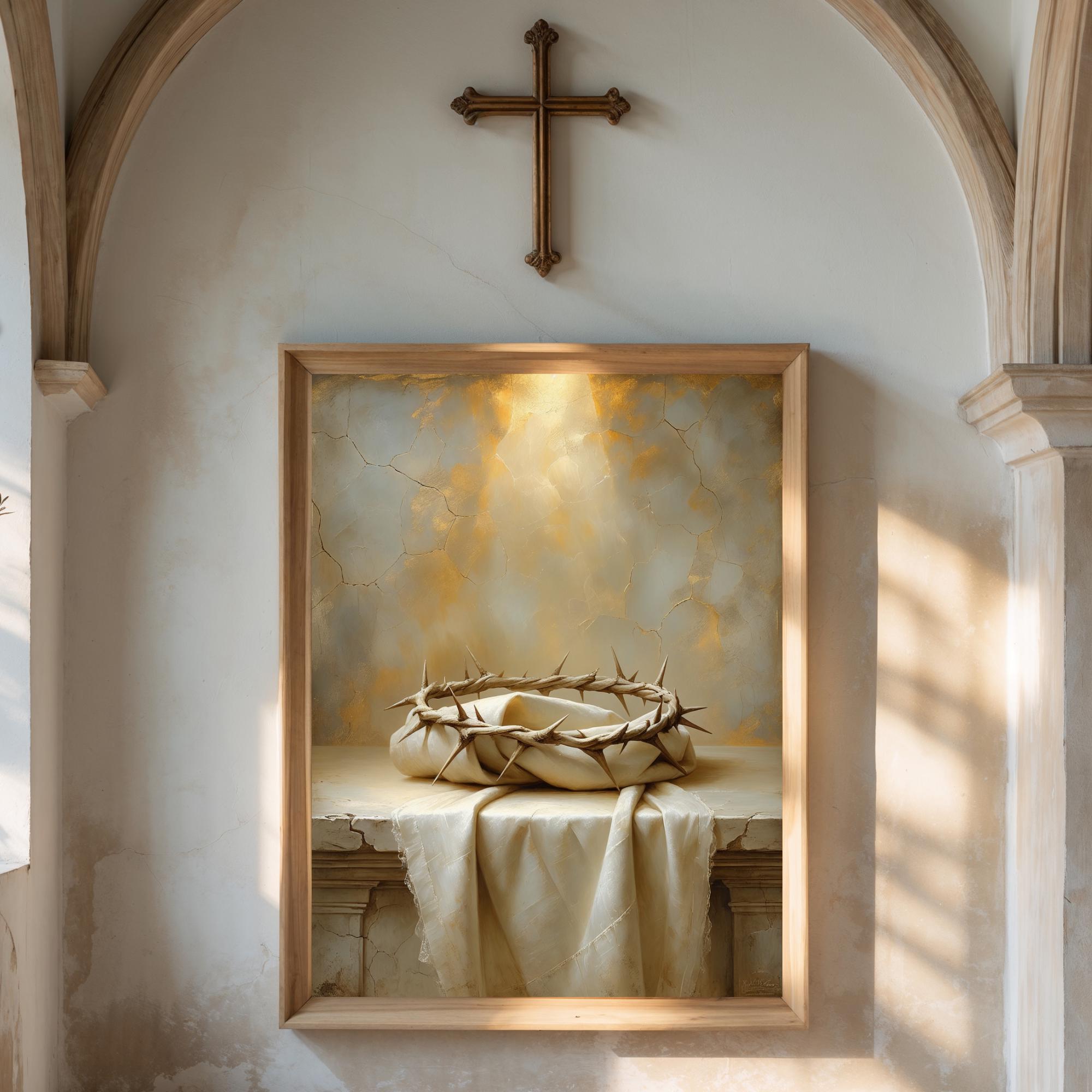 Crown of Thorns Jesus Christ Print | Christian Decor, Religious Wall ...