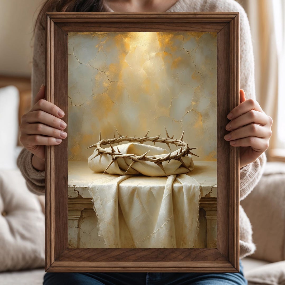 Crown of Thorns Jesus Christ Print | Christian Decor, Religious Wall ...
