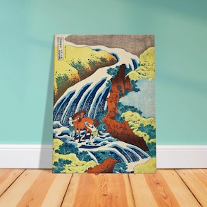 Horse-Washing at Yoshino, Zen Canvas, Japanese Wall Art, Gift