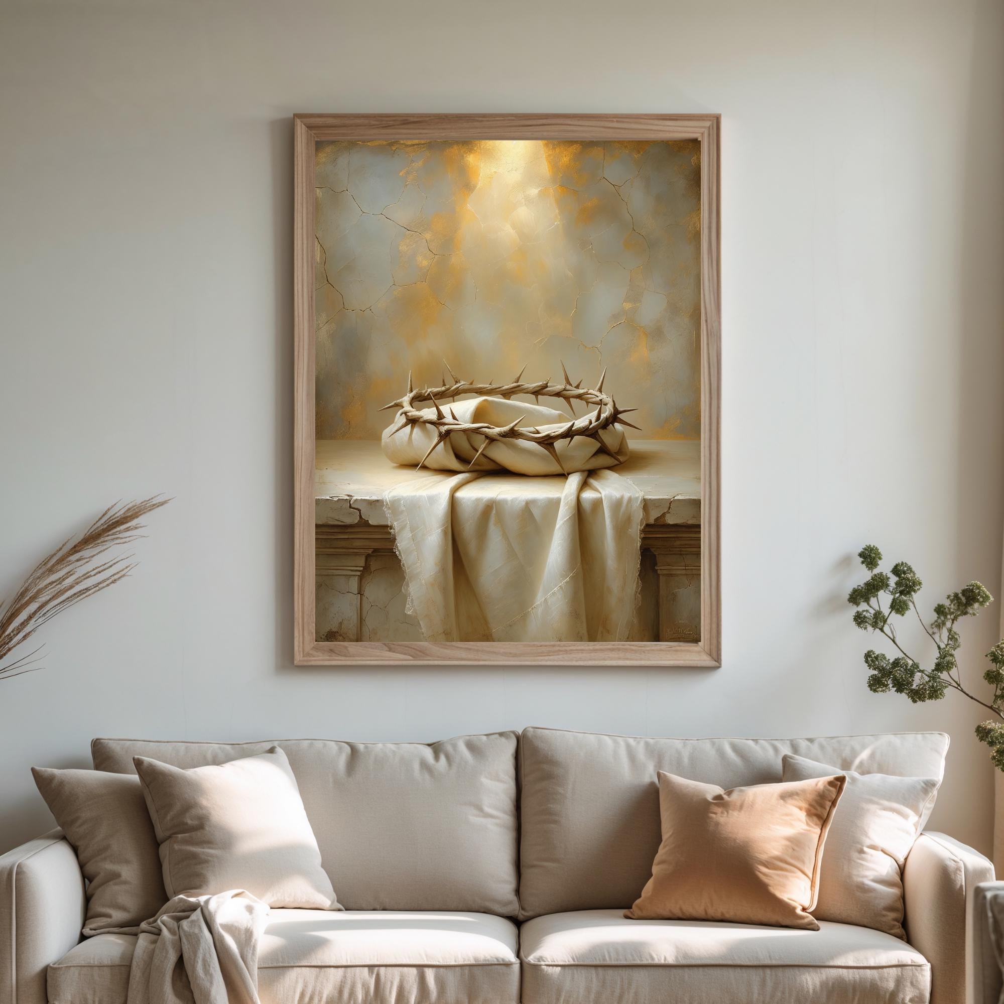 Crown of Thorns Jesus Christ Print | Christian Decor, Religious Wall ...