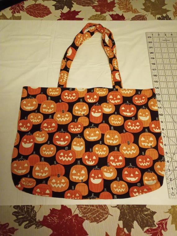 Glow in the Dark Pumpkin Tote Bag