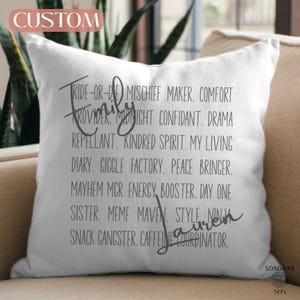 Custom Best Friend Pillow, Bestie Gift, BFF Gift for Friends, Best Friend Bestie Pillow, Best Friend Birthday Gift, Friend Moving Away Gift.