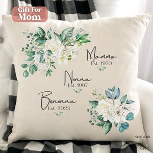Bisnonna Pillow, Personalized Pillow Cover Nonna Gift, Italian Mom Gift for Grandmother from Grandkids, Great Grandma Mothers Day Gift.