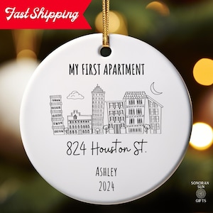 My First Apartment Ornament Personalized - First Christmas at New Apartment Ornament - New Apartment Christmas Ornament - House Warming Gift
