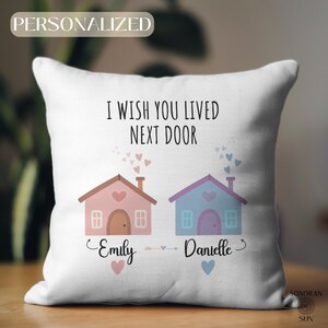 Custom Best Friend Pillow, Bestie Gift, Friend Moving Away Gift, BFF Gift for Friends, Best Friend Birthday Gift, Best Friend Bestie Pillow.
