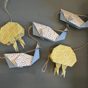 Under the Sea Origami Garland – Customizable Ocean-Themed Decor. Nursery Decor, Neutral Bedroom Decor, Boy Bedroom Decor, Playroom Decor