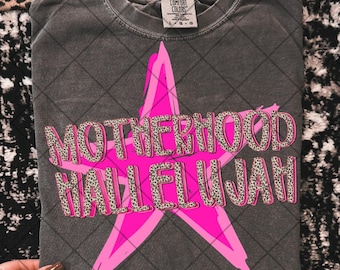 Motherhood hallelujah png summer png Jesus png viral png mama png preppy png trendy png graphic tee png hallelujah png girly png motherhood