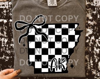 AR checkered png Arkansas png checkered png Arkansas state digital AR png AR shirt png retro Arkansas shirt png trendy png retro check png