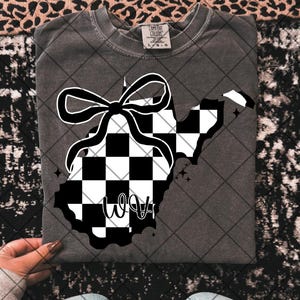 WV checkered png West Virginia check png check png West Virginia state digital WV png WV shirt png West Virginia shirt png trendy png retro