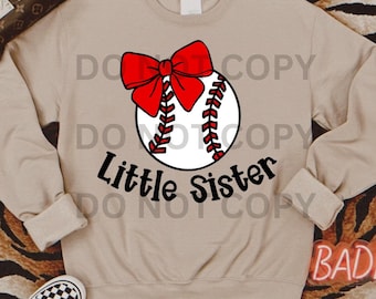 baseball little sister png baseball digital download png baseball sister baseball bow png baseball sister png baseball shirt png baseball