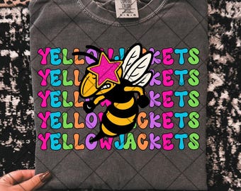 Preppy yellowjackets png yellowjacket sunglasses png Yellowjacket school mascot png colorful Yellowjacket png game day png game day football