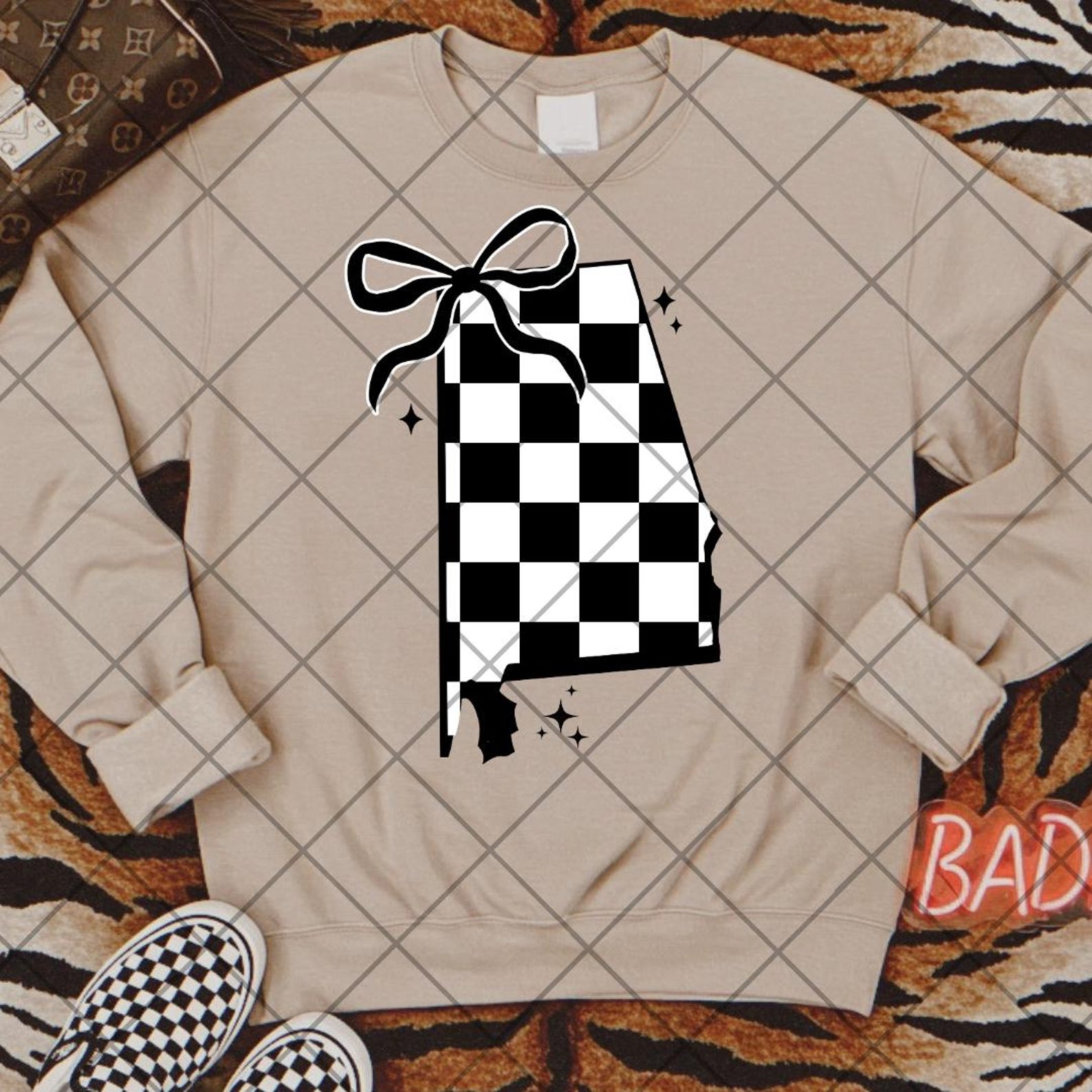 AL Checkered Png Alabama Check Png Camo Png Alabama State Digital AL ...
