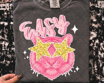 Easy tiger png tiger star glasses png preppy tiger mascot png pink tiger png trendy png easy tiger shirt png school preppy png girly tiger p