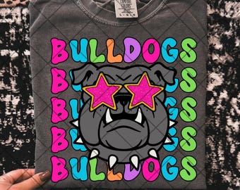 Preppy bulldog png bulldog school mascot png bulldog png game day png colorful bulldog football school spirit png school mascot bulldog sung