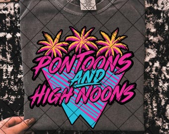 Pontoons and high noons png pontoon png lakin png bright lake png colorful lake png pontoon boat png lake life png 90s lake png girl lake pn