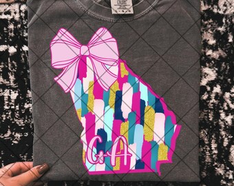 Pinceladas de coqueta preppy de GA, PNG Georgia, PNG preppy, PNG Georgia State Digital GA, PNG Camisa GA, PNG Camisa Georgia, PNG Moda, PNG Rosa GA