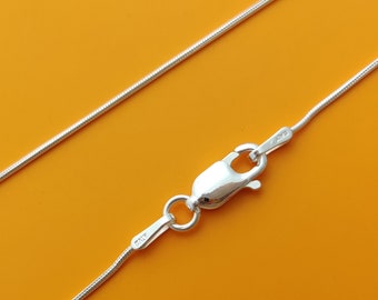 2 pcs 18", 20", 24" 0.8mm sterling silver Italian snake chain (NSS420)