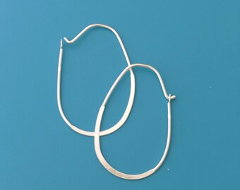 20 pcs (10 pairs) 30mm 21 gauge Sterling Silver hoop earwires (ESS703)