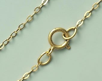 3 pcs 16", 18" (inch) 14k gold filled flat oval chain (NGF103)