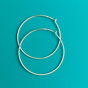 20 pcs (10 pairs) 30mm 21 gauge Sterling Silver hoop earwires (ESS505)