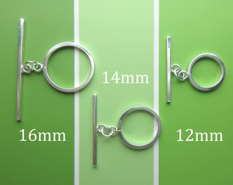 6 sets 16mm sterling silver toggle clasps (CSS303)