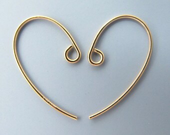 10 pcs (5 pairs) 14k Gold filled Bass Clef hook Ear Wires (EGF104)