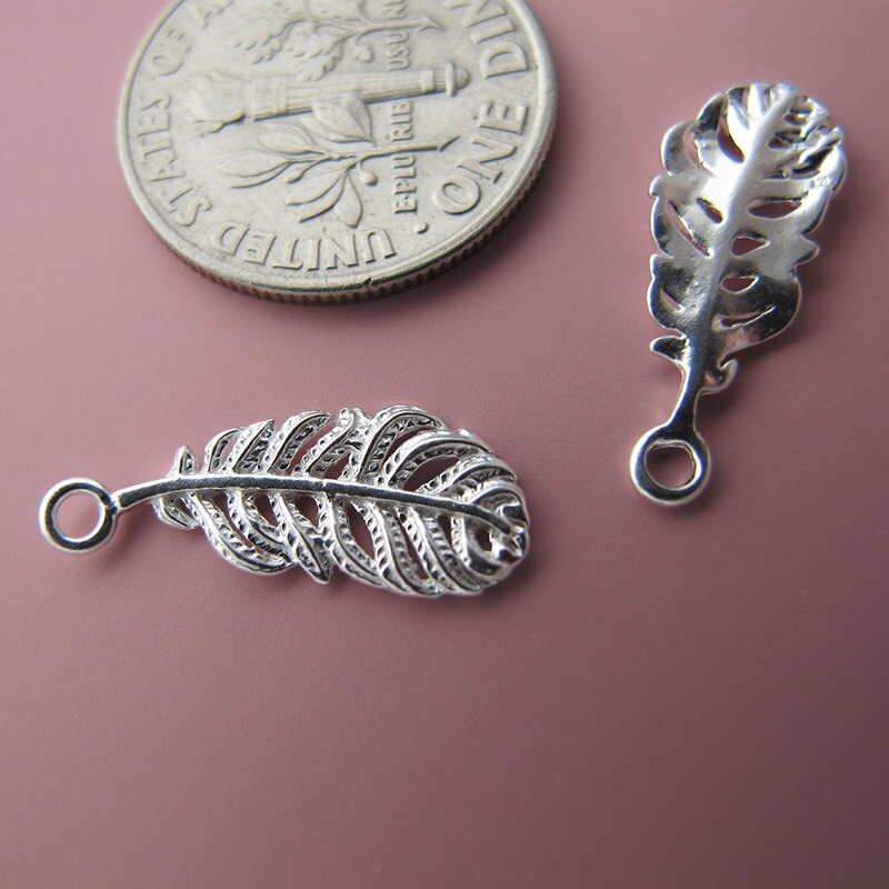 Silver Fairy Charms, 15mm, 12 pieces - C292