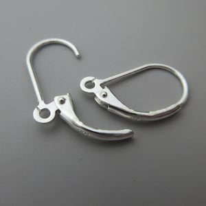 20 pcs (10 pairs) Sterling Silver Lever Back Ear Wires (ESS210)