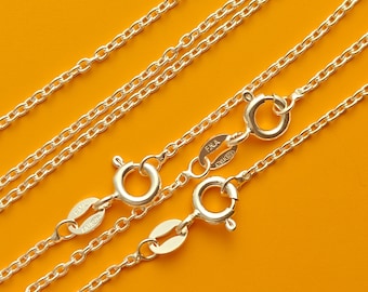 2 pcs 22" 24" inch sterling silver Italian cable chain (NSS302)