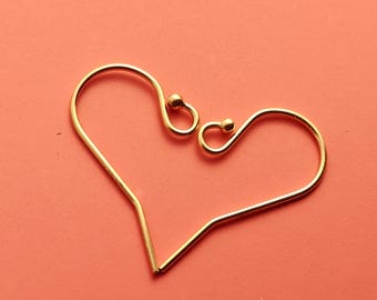 10 pcs (5 pairs) 20mm 14K gold filled 23 ga hook earwires (EGF102)
