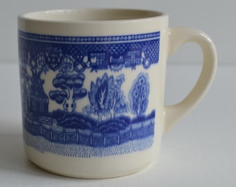 Vintage Blue Willow Mug-Coffee Cup USA