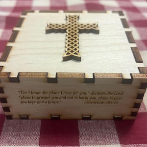 Wooden Celtic Cross Box