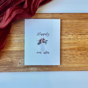 Cartão de casamento com buquê minimalista | Casamento | Chá de panela | Noivado | Cartão em branco | Cartão de felicitações