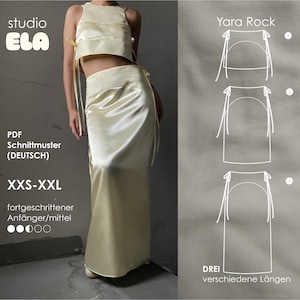 Deutsch // Yara Rock Digitales Näschnittmuster: Mini, Midi, Maxi Länge,  XXS-XXL (PDF Download)