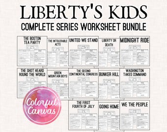 Liberty’s Kids 40 Episode COMPLETE SERIES BUNDLE | Worksheet Video Guides