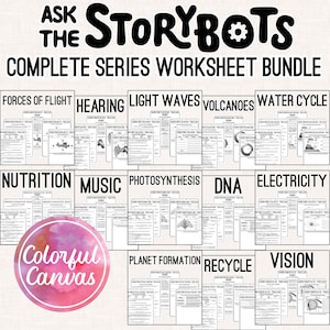 Ask the StoryBots 22 Episode COMPLETE SERIES BUNDLE | Worksheet Video Guides