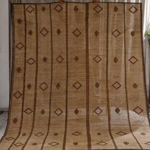 Agdz (VC3) - 10.43ft x 8.13ft (3.18m x 2.48m) Mauritanian Tuareg Mat, African Tuareg Rug, Handmade, Ethnic, African Rug