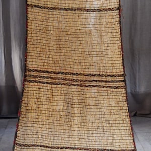 Irrawen (N17) - 8.03ft x 2.69ft (2.45m x 0.82m) Mauritanian Tuareg Mat, African Tuareg Rug, Handmade, Ethnic, Africa
