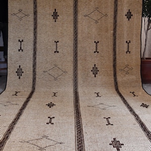 Abo (C2T5) - 15.84ft x 9.18ft (4.84m x 2.80m) Huge Mauritanian Tuareg Mat, 15.84’ X 9.18’, African Tuareg Rug, Handmade, Ethnic, Africa
