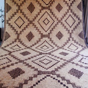 Amar (C2T9) - 17.12ft x 11.61ft (5.22m x 3.54m) Huge Mauritanian Tuareg Mat, African Tuareg Rug, Handmade, Ethnic, Africa