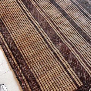 Azdaw (V18) - 11.51ft x 7.21ft (3.51m x 2.20m) Mauritanian Tuareg Mat, African Tuareg Rug, Handmade, Ethnic, Africa