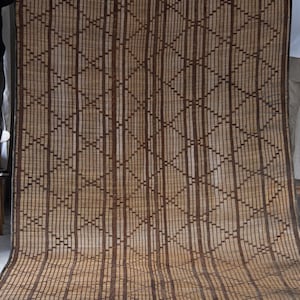Sqay (V15) - 12.33ft x 6.56ft (3.76m x 2m) Mauritanian Tuareg Mat, African Tuareg Rug, Handmade, Ethnic, Africa
