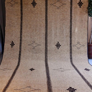 Izil (C2T3) - 16.40ft x 9.12ft (5m x 2.78m) Huge Mauritanian Tuareg Mat, African Tuareg Rug, Handmade, Ethnic, Africa