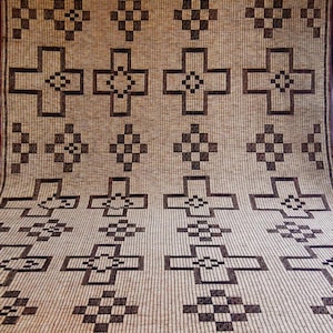 Zakkat (C2T4) - 15.87ft x 9.51ft (4.84m x 2.90m) Huge Mauritanian Tuareg Mat, African Tuareg Rug, Handmade, Ethnic, Africa