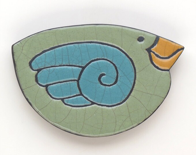 Ceramic Bird wall Artolive Greenraku whimsical Etsy