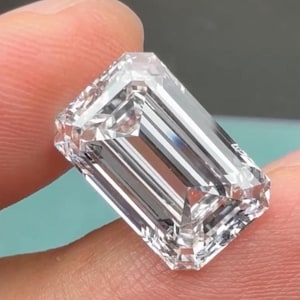 Im Labor gewachsener Diamant IGI-zertifiziert | Smaragd, Cut Form Lose CVD, Diamant für die Schmuckherstellung | VVS1 | DIY Ring mit Edelstein
