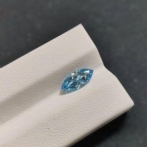 Fancy Vivid Blue Lab Grown Diamond: Marquise Cut CVD, IGI Certified, VVS2