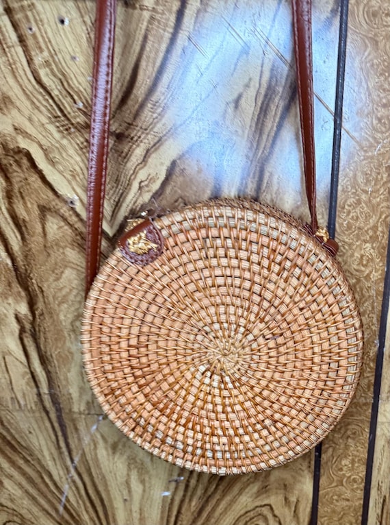 Vintage Rattan/Wicker Handcrafted Purse - image 1